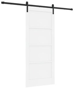 vidaXL Διαθέσιμη πόρτα με σετ υλικών λευκή 86x198.5 cm solid ξύλο πεύκου