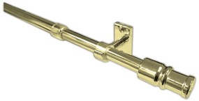 Κουρτινόξυλο Φ12mm Μονό Επεκτεινόμενο 135-225cm Με Άκρα Grace Cup Gold 510105
