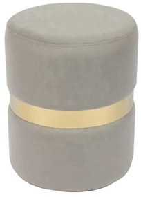 Σκαμπώ TOMMY Χρυσό/Ύφασμα Γκρι Velure D.35x43cm