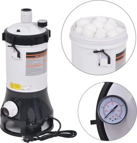 vidaXL Αντλία με Φίλτρο για Πισίνες 185 W 4,4 μ³/ώρα