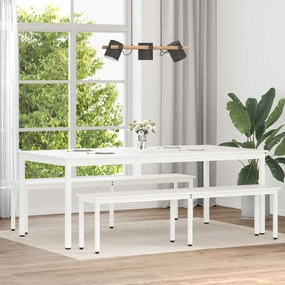 vidaXL Τραπεζαρία Λευκό 200 x 100 x 75 cm Στερεά ξυλεία πεύκου