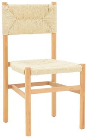 Καρέκλα Oarvine φυσικό rubberwood-φυσικό σχοινί 46x52x88εκ 46x52x88 εκ.