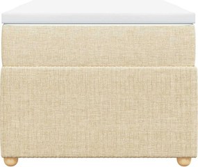 vidaXL Κρεβάτι Boxspring με Στρώμα Κρεμ 80 x 200 εκ. Υφασμάτινο