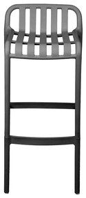 Σκαμπό μπαρ Zoi pp σε ανθρακί απόχρωση 36x56x87 εκ. 36x56x87 εκ.