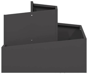vidaXL Γλάστρα Κήπου Μαύρο 60 x 60 x 50 εκ Ατσάλι