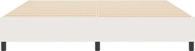 vidaXL Κρεβάτι πλατφόρμα Κρεμ 200 x 200 cm Υφασμάτινο Κορντουρά