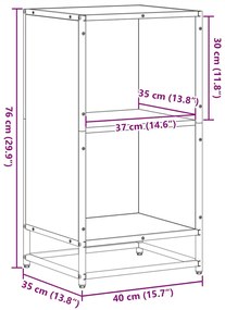 ΝΤΟΥΛΑΠΙ ΒΙΒΛΙΩΝ  ΓΚΡΙ SONOMA 40X35X76 CM ΚΑΤΑΣΚΕΥΑΣΜΕΝΟ ΞΥΛΟ 849097