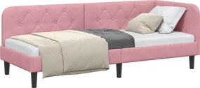 vidaXL Κρεβάτι Γωνίας Ροζ 80 x 200 cm Βελούδο