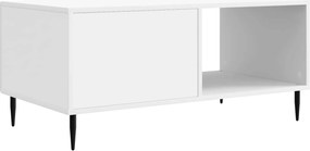 vidaXL Τραπεζάκι σαλονιού Λευκό 90 x 50 x 40 cm Επεξεργασμένο Ξύλο