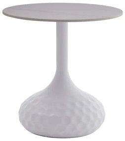 Βοηθητικό τραπέζι Fabron Inart λευκό sintered stone Φ50x52εκ 101-000096 101-000096 Λευκό