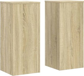 vidaXL Βάσεις Φυτών 2 Τεμ. Sonoma Δρυς 30x30x70 εκ. Επεξεργασμένο Ξύλο