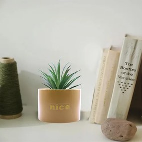 Τεχνητό Φυτό σε Κεραμικό Γλαστράκι "Nice" 11x17cm