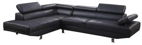 Corner left Goro sofa  black PU 270x200x87 cm