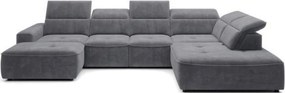 Γωνιακός καναπές Cenedra Plus-Γκρι-Δεξιά