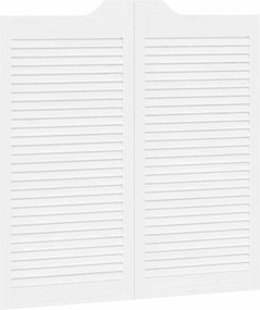 vidaXL Πόρτες Swing 2 pcs Λευκό Μασίφ Ξύλο Πεύκου