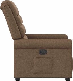 vidaXL Πολυθρόνα Ανακλινόμενη Καφέ Υφασμάτινη