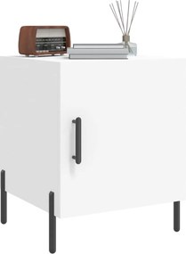 vidaXL Κομοδίνο Λευκό 40 x 40 x 50 εκ. από Επεξεργασμένο Ξύλο