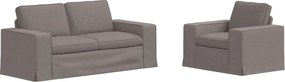vidaXL Σετ Καναπέ 2 pcs Taupe 182 x 80 x 82 εκ ύφασμα