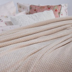 Κουβέρτα Fleece Υπέρδιπλη (220x240) Nef-Nef Homeware Worth Ecru