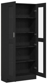 vidaXL Βιβλιοθήκες 2 τμχ Μαύρη Δρυς 82,5x30,5x185 εκ - Επεξεργασμένο Ξύλο