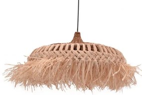 Φωτιστικό οροφής Borobe Inart sisal σε φυσικό χρώμα Φ80x45εκ 80x80x45 εκ.