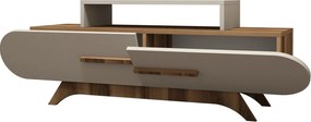 Έπιπλο Τηλεόρασης Καρυδιά / Κρέμ RASE 145x36,8x49,8
