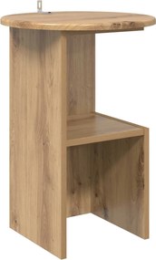 vidaXL Τραπεζάκι Πλευράς Artisan Δρυς Ø 39,5 x 55 εκ.