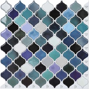 vidaXL Tile Λαμπτήρα 50 pcs Μπλε Πράσινο 27 x 27 εκ.