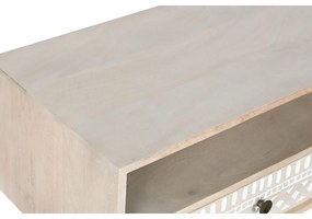 Τηλεόραση DKD Home Decor Λευκό Φυσικό Ξύλο από Μάνγκο 130 x 40 x 45 cm