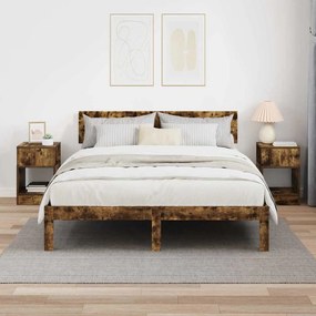 vidaXL End Table 2 pcs Καπνιστό Δρύς 30,5 x 30 x 45 εκ