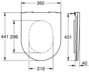 Καπάκι λεκάνης Grohe Soft Close Essence