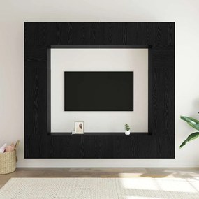 vidaXL Σετ επίπλου τηλεόρασης 8 pcs Μαύρη δρυς 100 x 30 x 30 cm