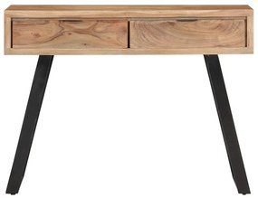 vidaXL Τραπέζι Κονσόλα Live Edge 100x35x76 εκ. από Μασίφ Ξύλο Ακακίας