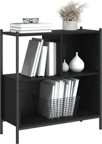 vidaXL Βιβλιοθήκη Μαύρη 72 x 28 x 77,5 εκ. από Επεξεργασμένο Ξύλο