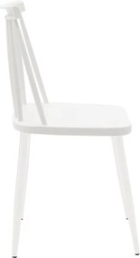 Καρέκλα Aurora pakoworld pp λευκό-πόδι λευκό 42x46x79εκ