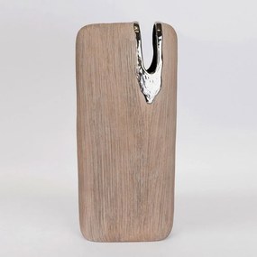 Βάζο Κεραμικό 752-20052 19,5x9,5x43cm Brown-Silver Estheti Home Ceramic