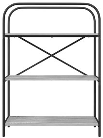 vidaXL Ράφι Βιβλίων Γκρι sonoma 80 x 30 x 109 εκ Επεξεργασμένο ξύλο