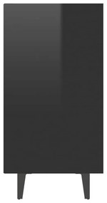 Ραφιέρα Γυαλιστερό Μαύρο 103,5 x 35 x 70 εκ. από Μοριοσανίδα - Μαύρο
