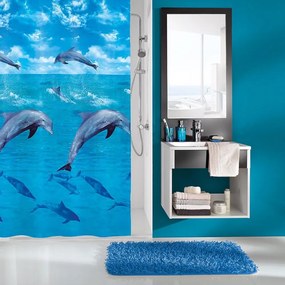 Κουρτίνα Μπάνιου Dolphin 5201 Multicolor Kleine Wolke 180Πx200Υ 180x200cm PEVA