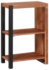 vidaXL Βιβλιοθήκη Καφέ, Μαύρο 50 x 30 x 75 εκ Στερεό Ξύλο Ακακίας