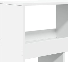 vidaXL Βιβλιοθήκη Λευκή 100x33x125,5 εκ. από Επεξεργασμένο Ξύλο