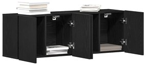 vidaXL Ντουλάπια Τηλεόρασης 2 τεμ. Μαύρο Δρυς 120x30x41 εκ. από Τεχνητό Ξύλο