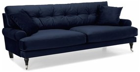 Καναπές Seattle E120, Αριθμός θέσεων: 3, Μπλε, 222x100x87cm, Ταπισερί, Πόδια: Ρόδες, Ξύλο | Epipla1.gr