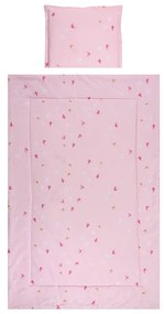 Σετ Προίκας Μωρού κούνιας 5τεμ. 70x140cm  Butterflies Pink 10420065801 Lorelli