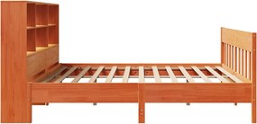 vidaXL Σκελετός Κρεβ. Χωρίς Στρώμα Καφέ Κεριού 200x200 εκ Μασίφ Πεύκο