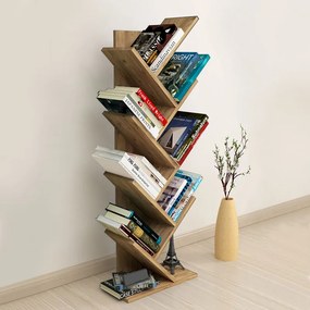 Βιβλιοθήκη Milton Megapap χρώμα pine oak 44x22x121εκ.