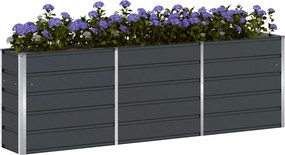 vidaXL Γλάστρα Ανθρακί 240 x 40 x 75 εκ. Ατσάλι