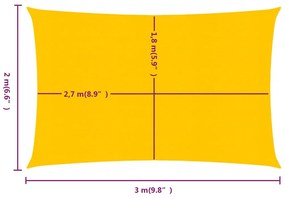 ΠΑΝΙ ΣΚΙΑΣΗΣ ΟΡΘΟΓΩΝΙΟ ΚΙΤΡΙΝΟ 2X3 Μ. HDPE 160 ΓΡ./Μ² 311557