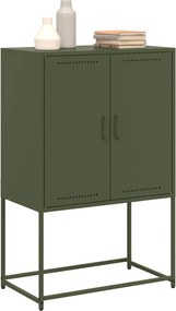 vidaXL Ντουλάπι Πράσινο Λαδί 68,5x38,5x107 εκ. από Ατσάλι