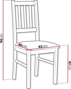 Καρέκλα Bossi IV - kerasi - anthraki - 43.00Χ40.00Χ94.00cm